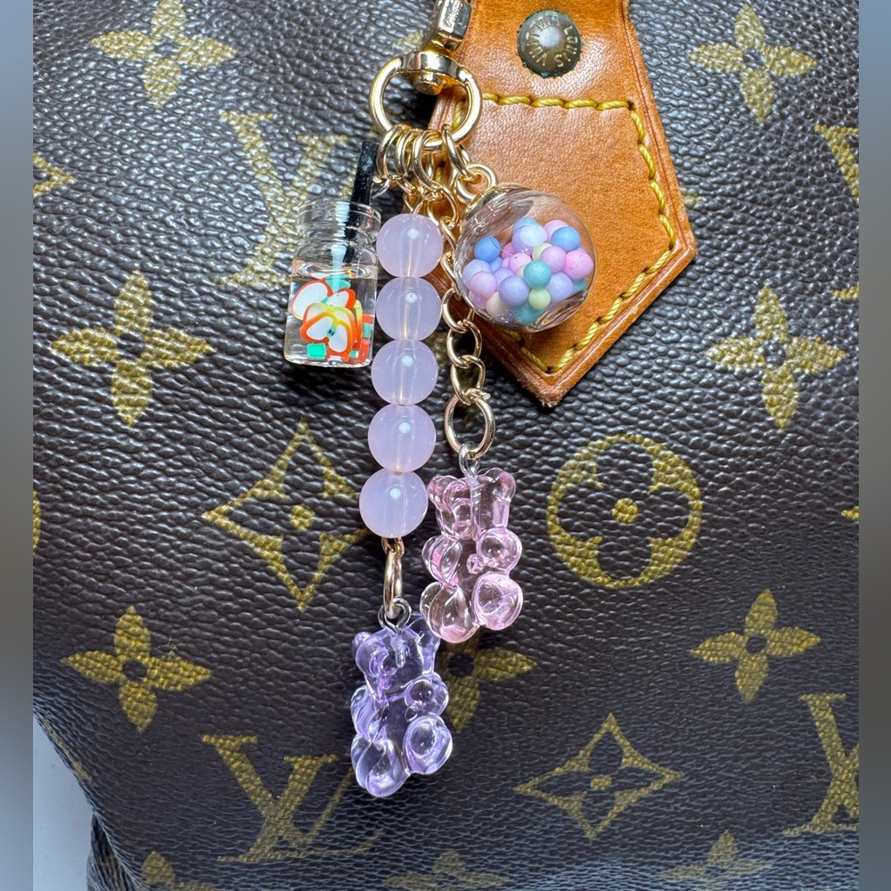 Lavender Gummy Bear & Candy Bag Charm/Keychain | Kawaii Coquette Accessory